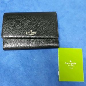 Kate Spade 'Callie' Tri-fold Wallet in Black